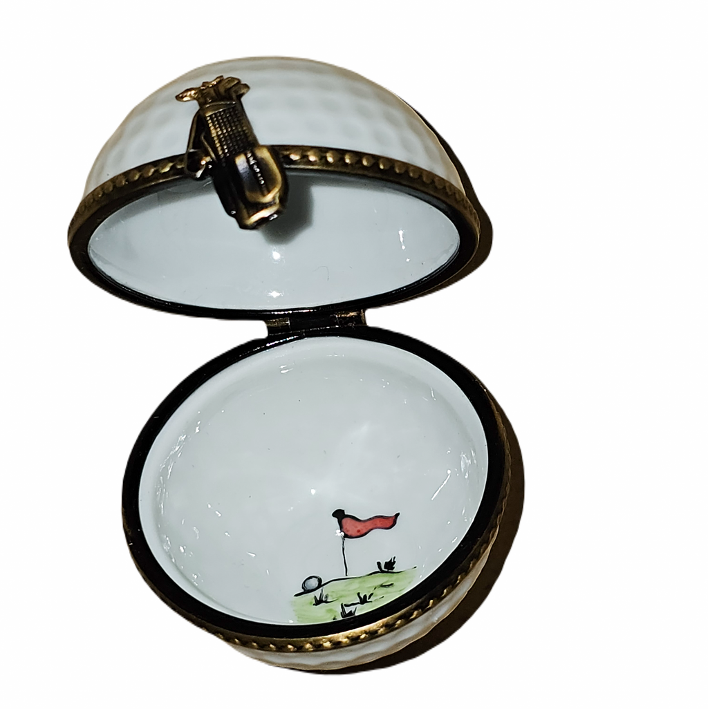 Golf Ball w Flag Inside Porcelain Art Object, view 5
