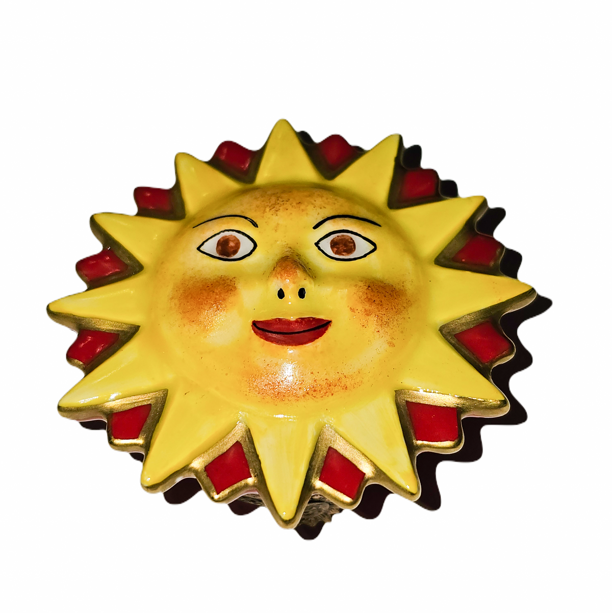 The Sun on Red Round Delight Limoges Box for Art Lovers, a hand-painted Limoges porcelain gift