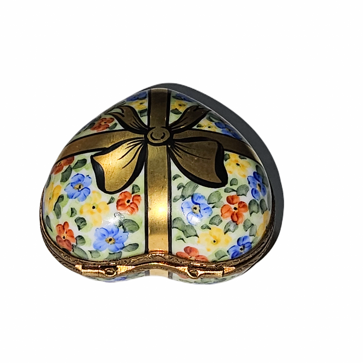 Heart w Flowers and Gold Bow Keepsake, view 4