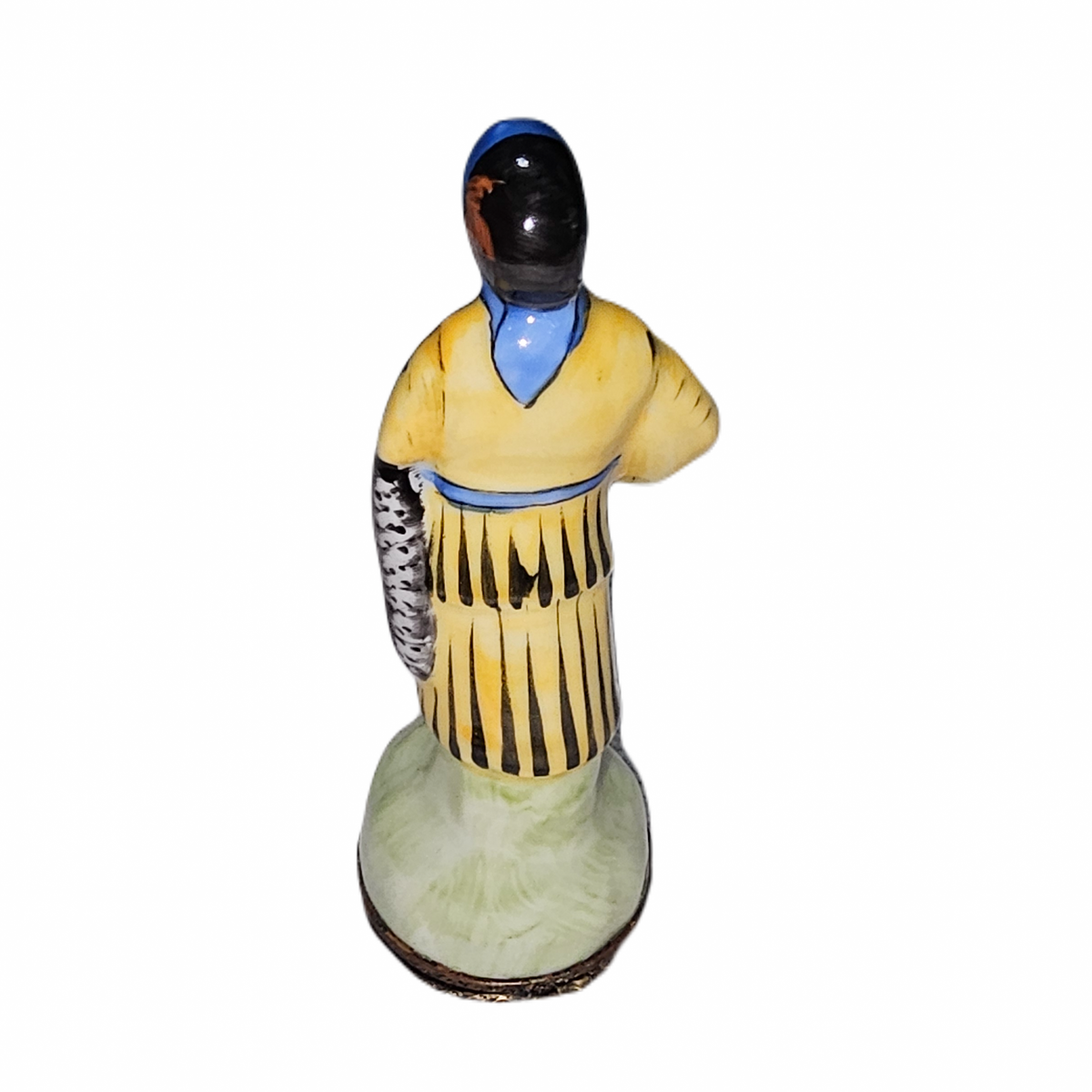 Peasant Woman W Food Figurine for Collectors Limoges Box, view 3