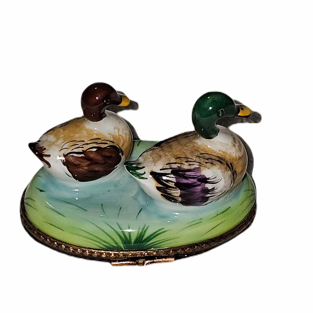 Ducks Swimming Limoges Box Collectible, view 4