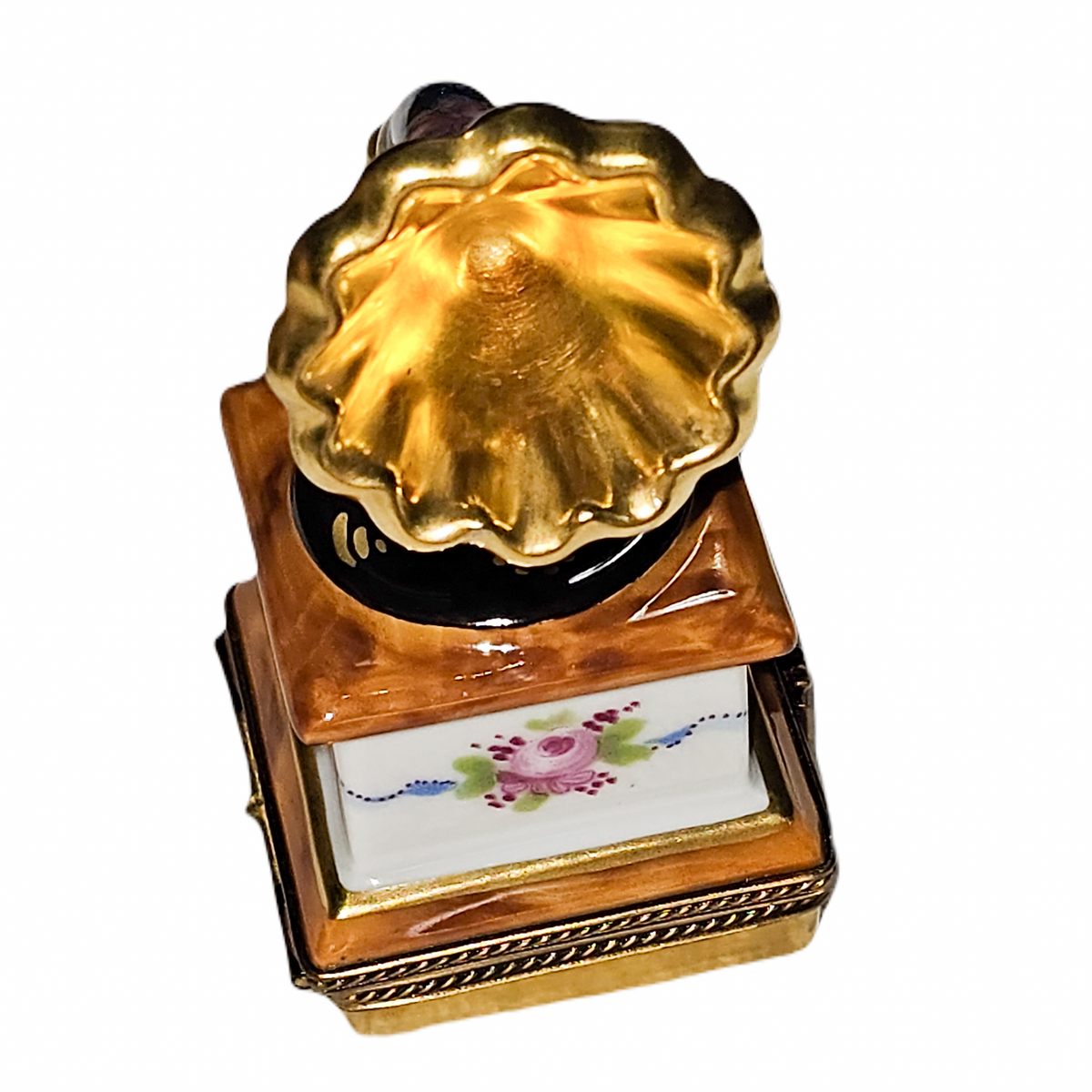 Blue Floral Gramophone Treasure for Music Lovers, view 4
