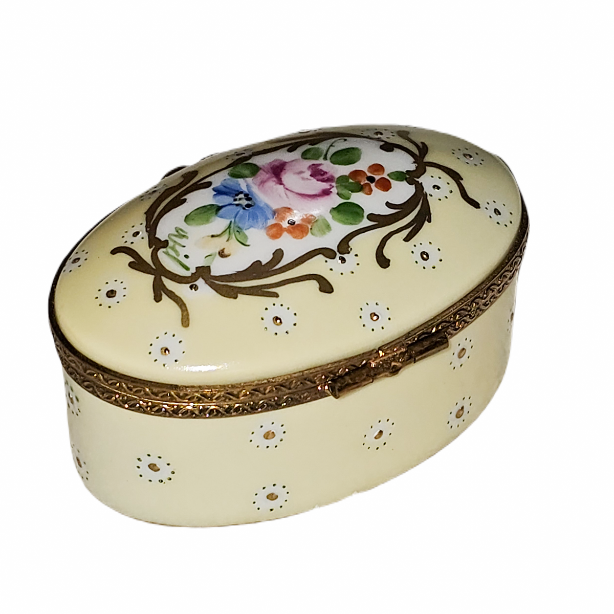 Light Blue Flowers Decor Main Limoges Box, view 3