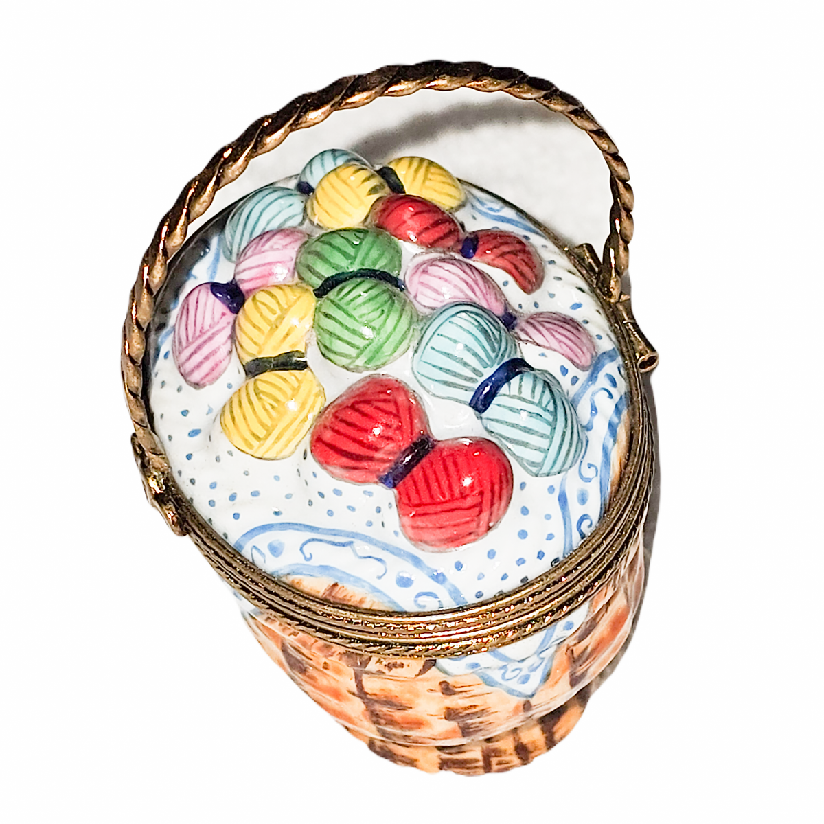 Basket of Yarn for Crafters Colorful Sewing Knitting, view 3