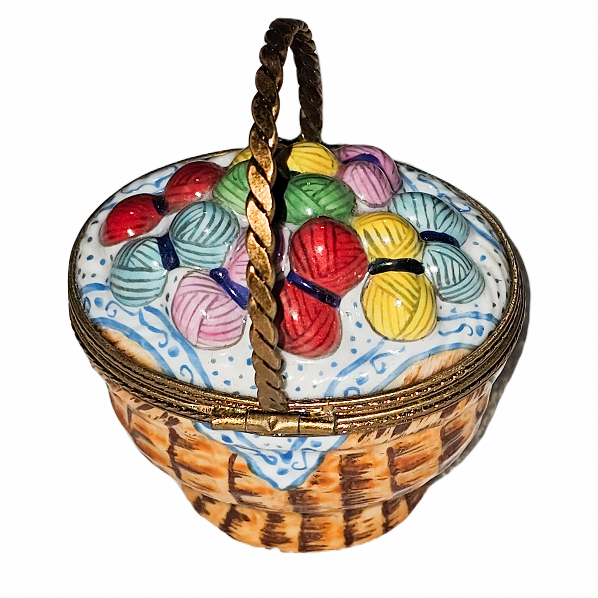 Basket of Yarn for Crafters Colorful Sewing Knitting, view 4