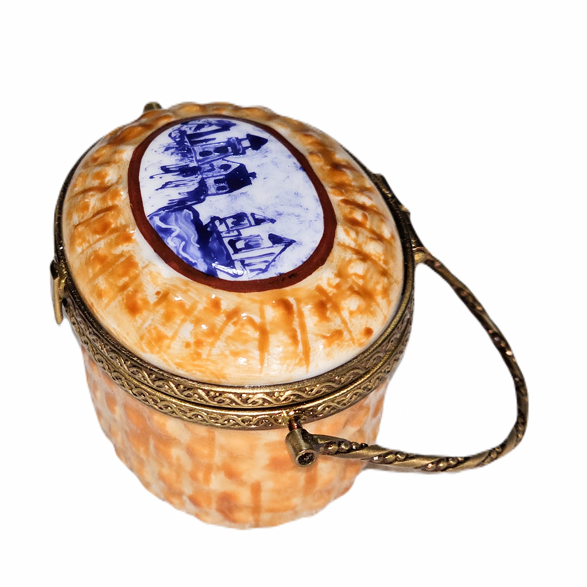 Nantucket Blue Scene Basket Box, view 3