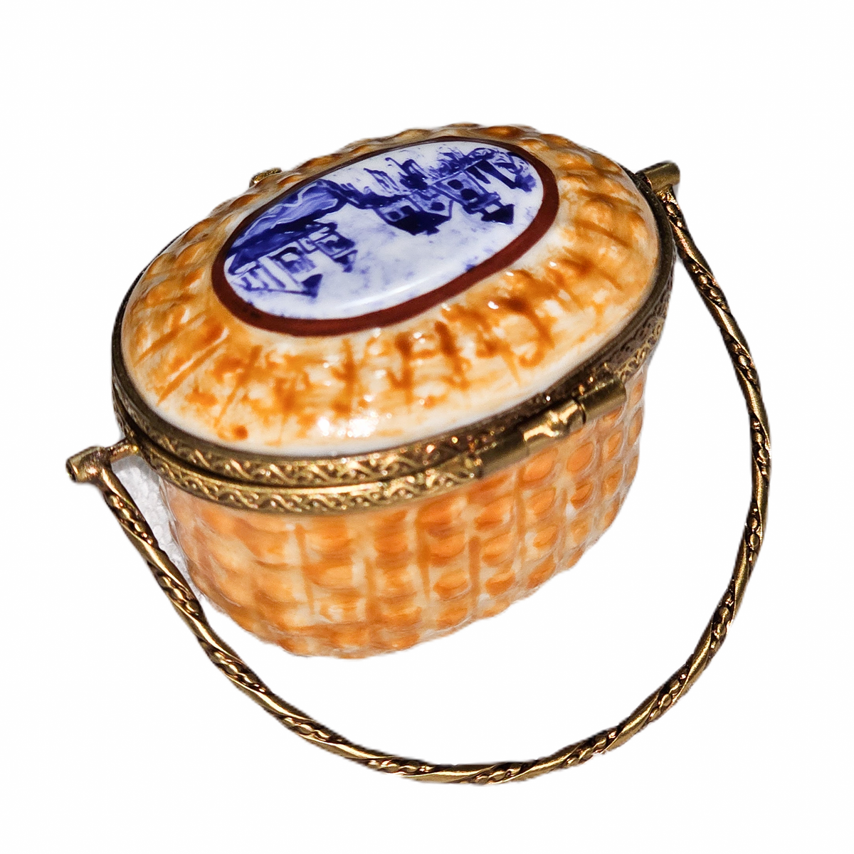 Nantucket Blue Scene Basket Box, view 4