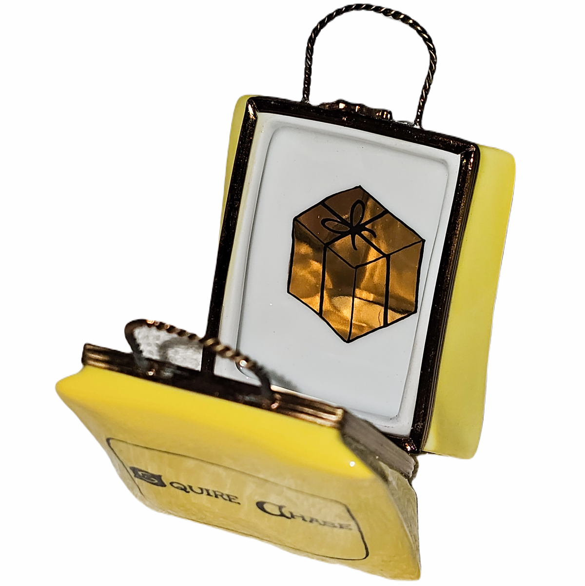 Squire Chase Shopping Bag Limoges Box for Collectors, view 2
