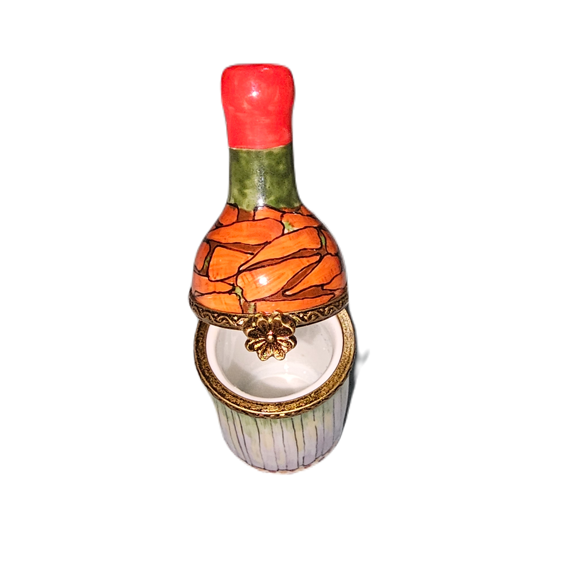 Elegant Limoges Wine Bottle for Home Decor, view 2