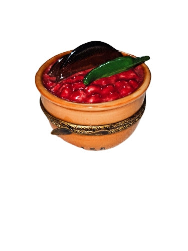 Mexican Salsa with Chili Pepper Limoges Box for Collectors, view 2