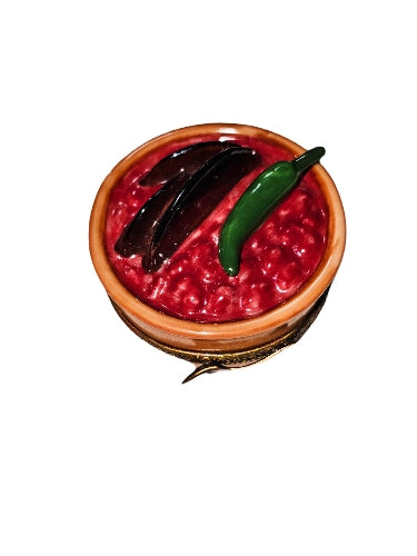 Mexican Salsa with Chili Pepper Limoges Box for Collectors, view 3