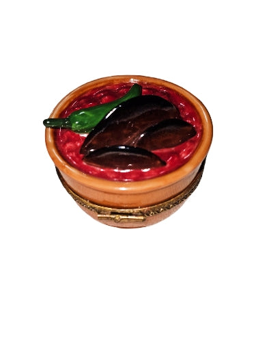 Mexican Salsa with Chili Pepper Limoges Box for Collectors, view 4