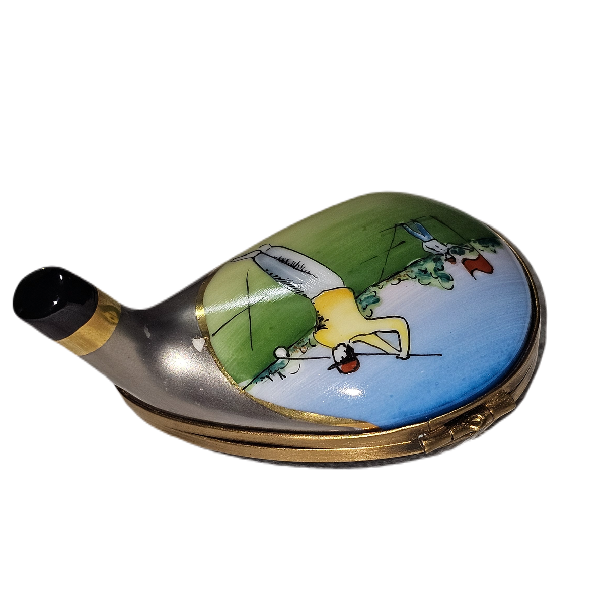 Detail Rochard Man Golf Club Head Limoges Box, view 4