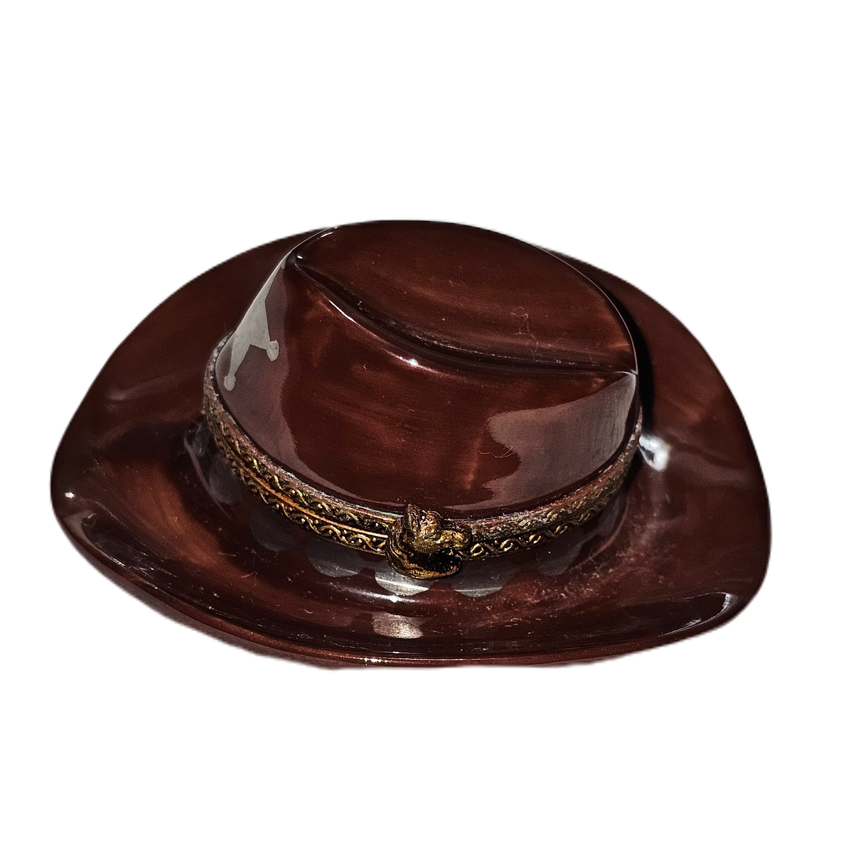 Cowboy Figurine Sherriff Hat for Limoges Porcelain Art Object Collectors, view 3