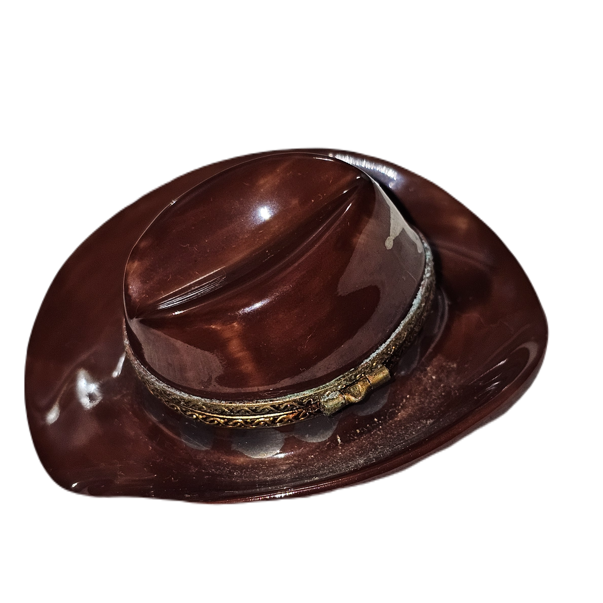 Cowboy Figurine Sherriff Hat for Limoges Porcelain Art Object Collectors, view 4
