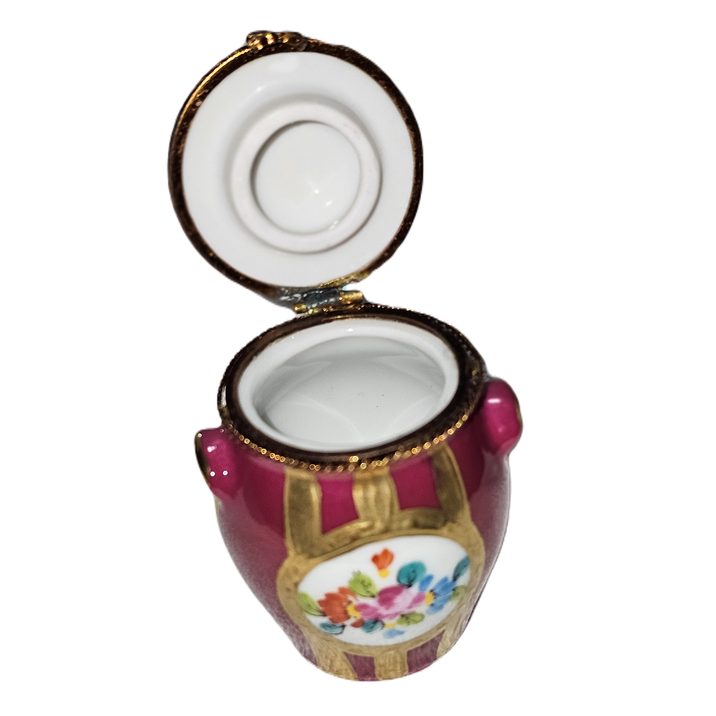 Red Gold Stripped Canister Box, view 2