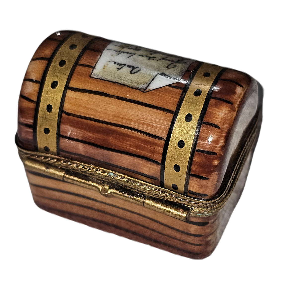 Gift idea for someone who loves France: Pirate Trunk with Skull Halloween Limoges box