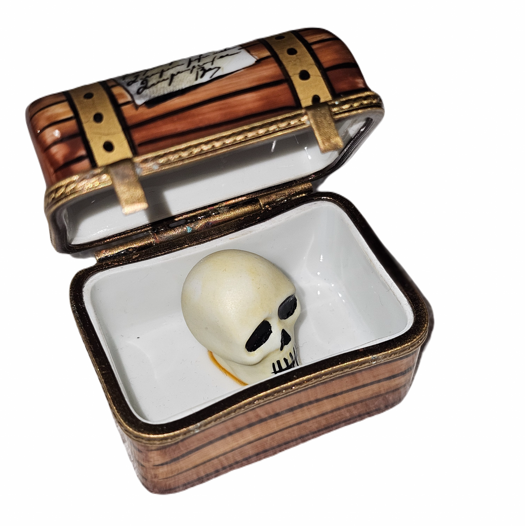 Pirate Trunk w Skull Halloween Limoges Box, view 5