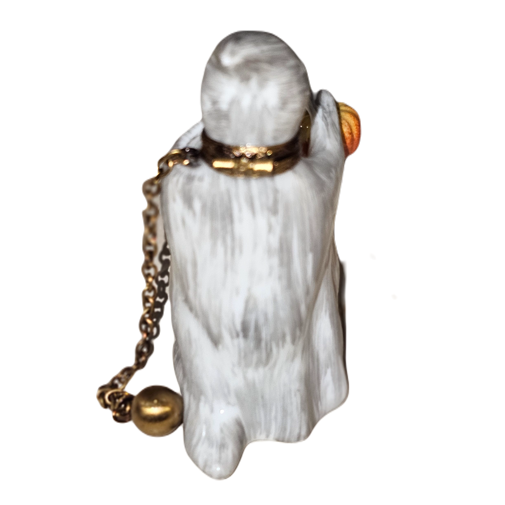 Ghost Holding Jack O Lantern Limoges Box Halloween, view 4