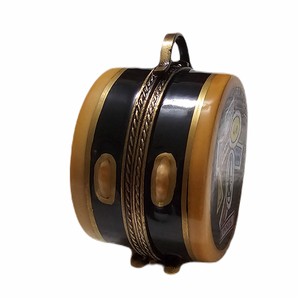 Round Travel Suitcase Limoges Box for Travel Lovers, view 3