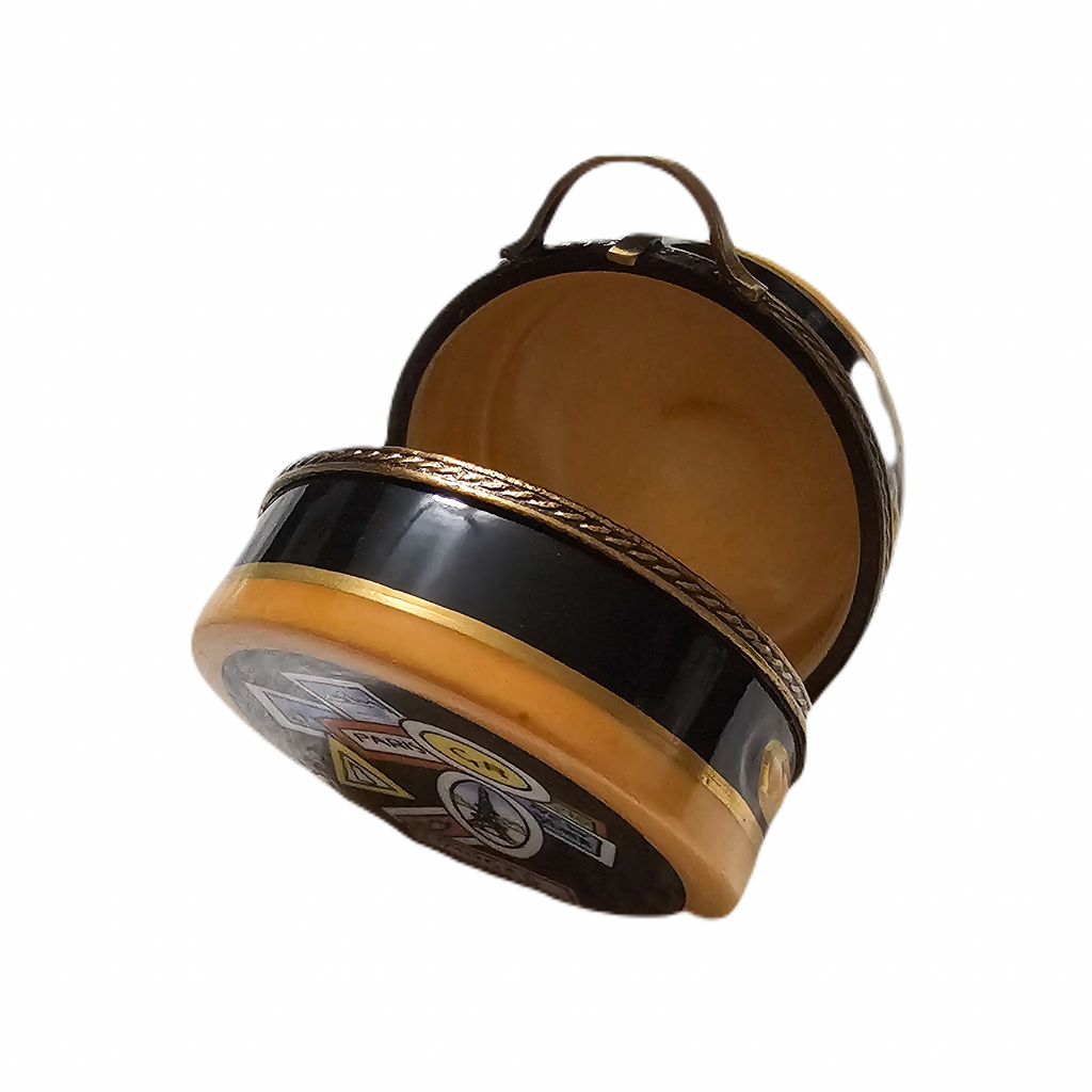 Round Travel Suitcase Limoges Box for Travel Lovers, view 2