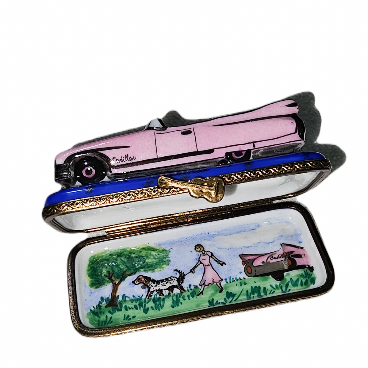 Pink Classic Car Limoges Box Keepsake, view 2