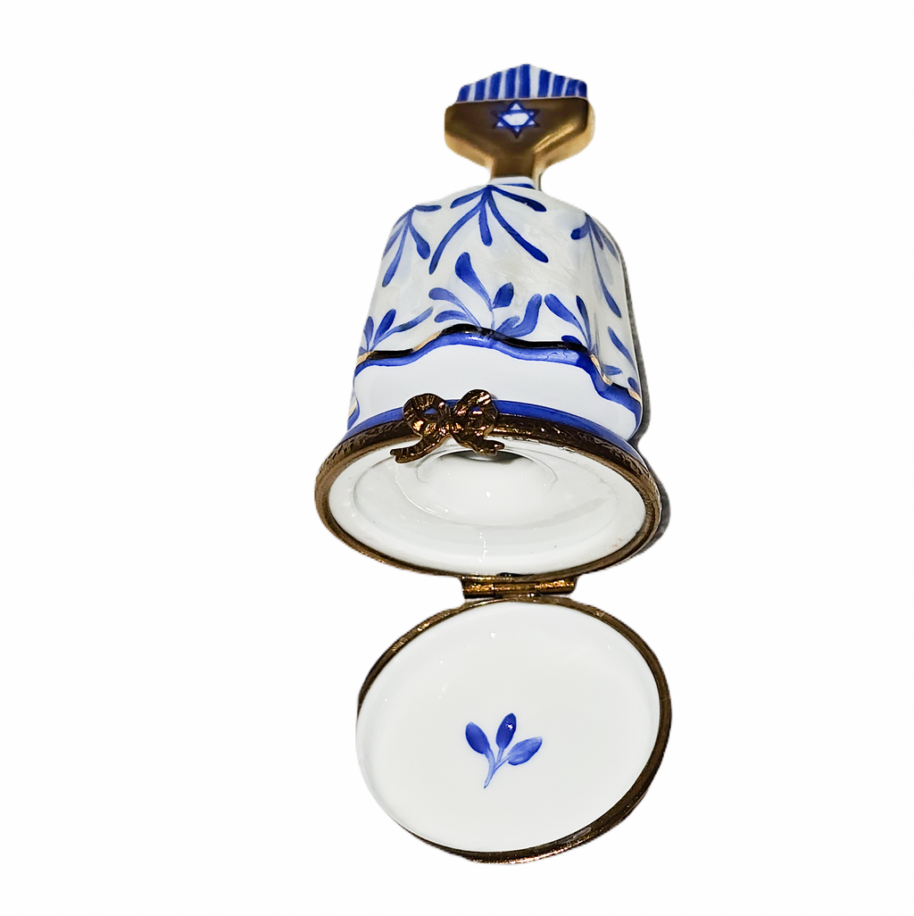 Blue Porcelain Menorah for Jewish Celebrations, view 2