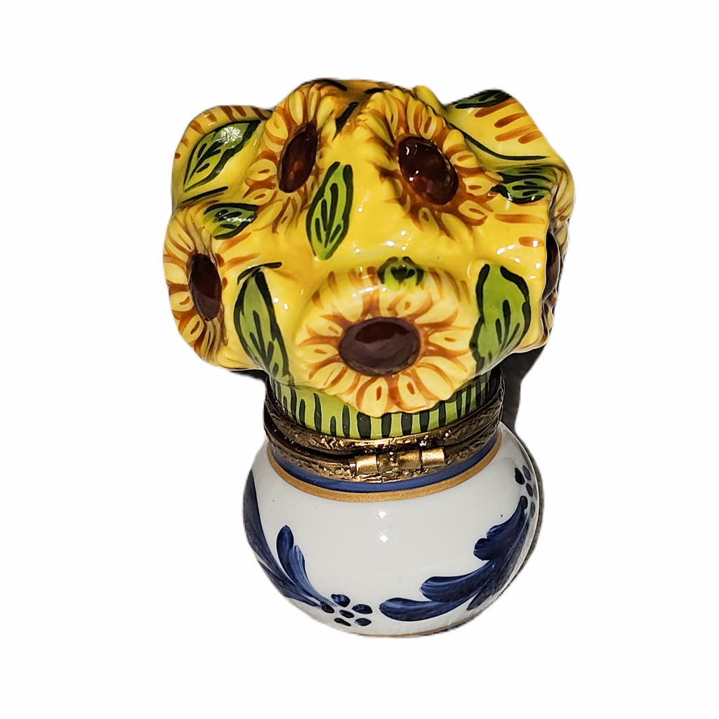 Sunflowers in Pot Limoges Box for Home Decor Gift Ideas, view 8