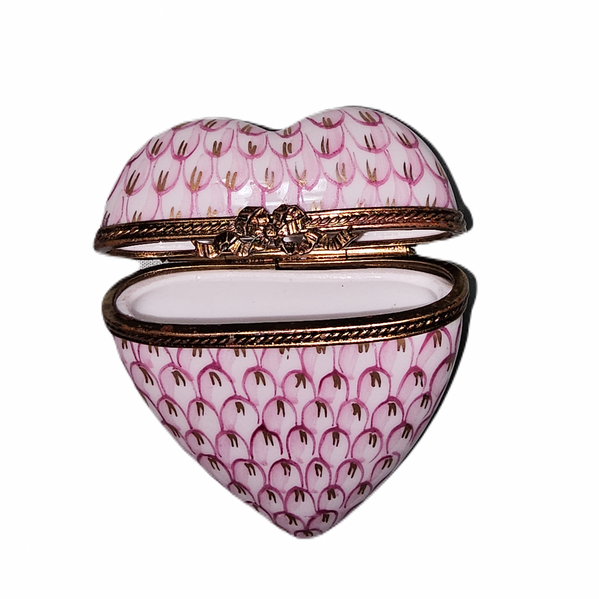 Light Pink Flat Heart Limoges Box, view 2