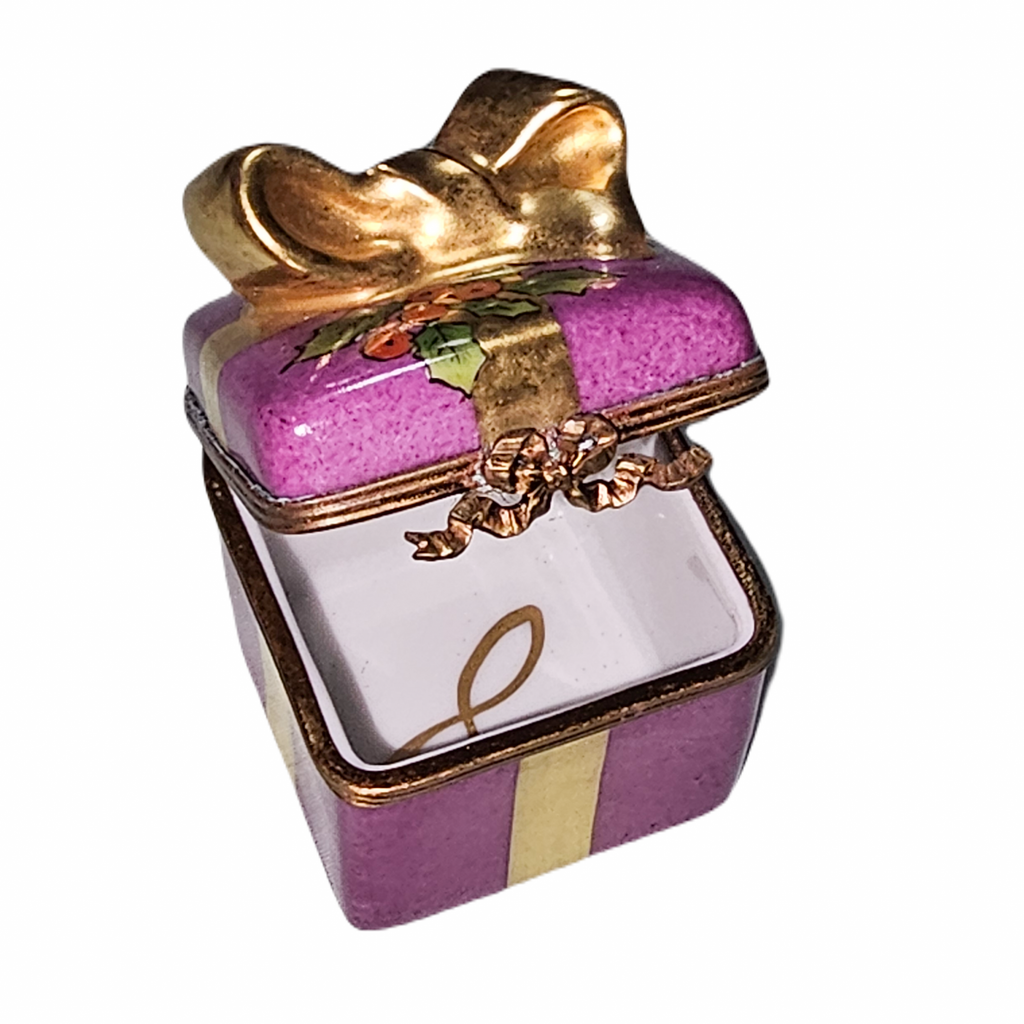 Pink Christmas Gift Box Mistletoe, view 2