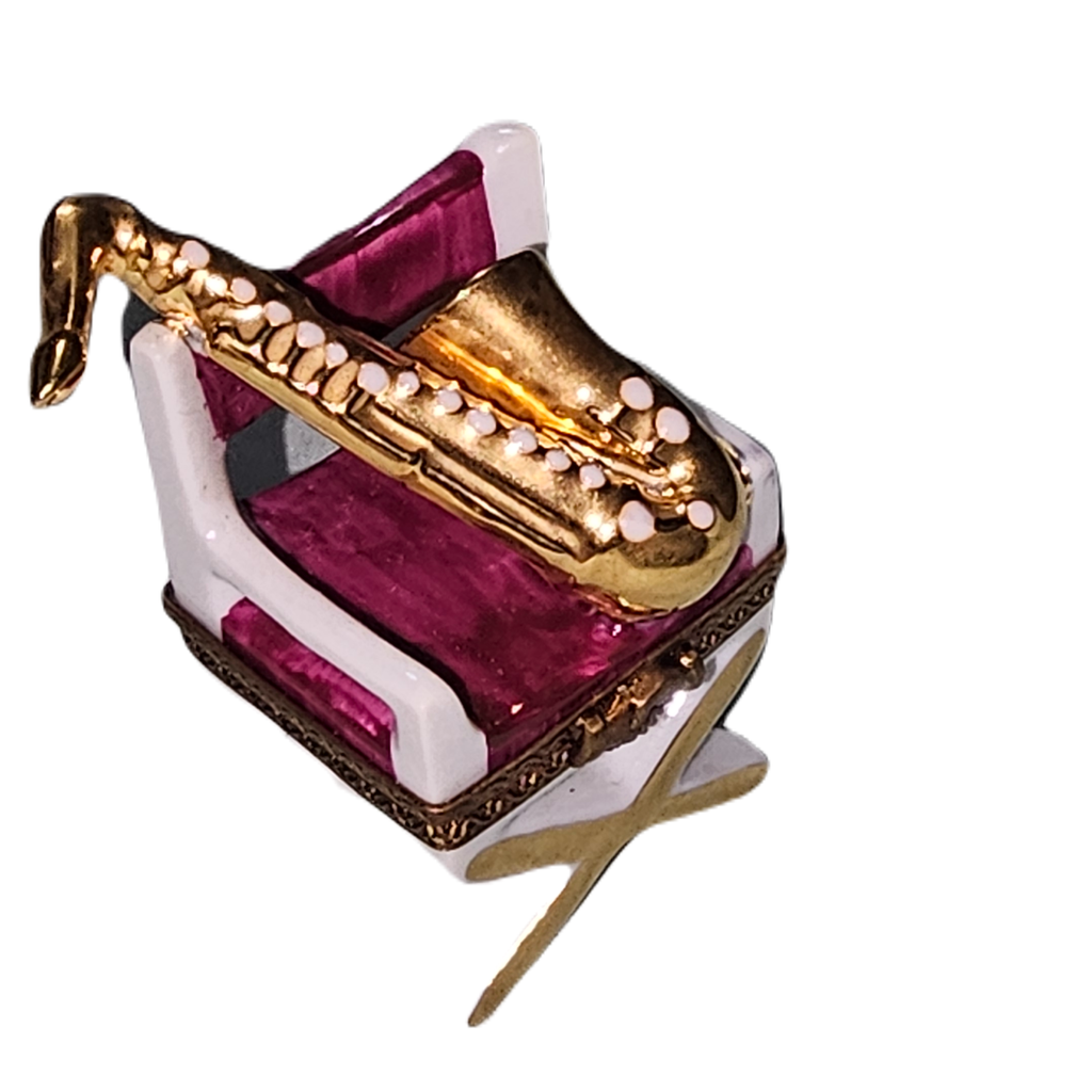 Saxophone on Chair 1 Limoges Box for Music Lovers, view 2