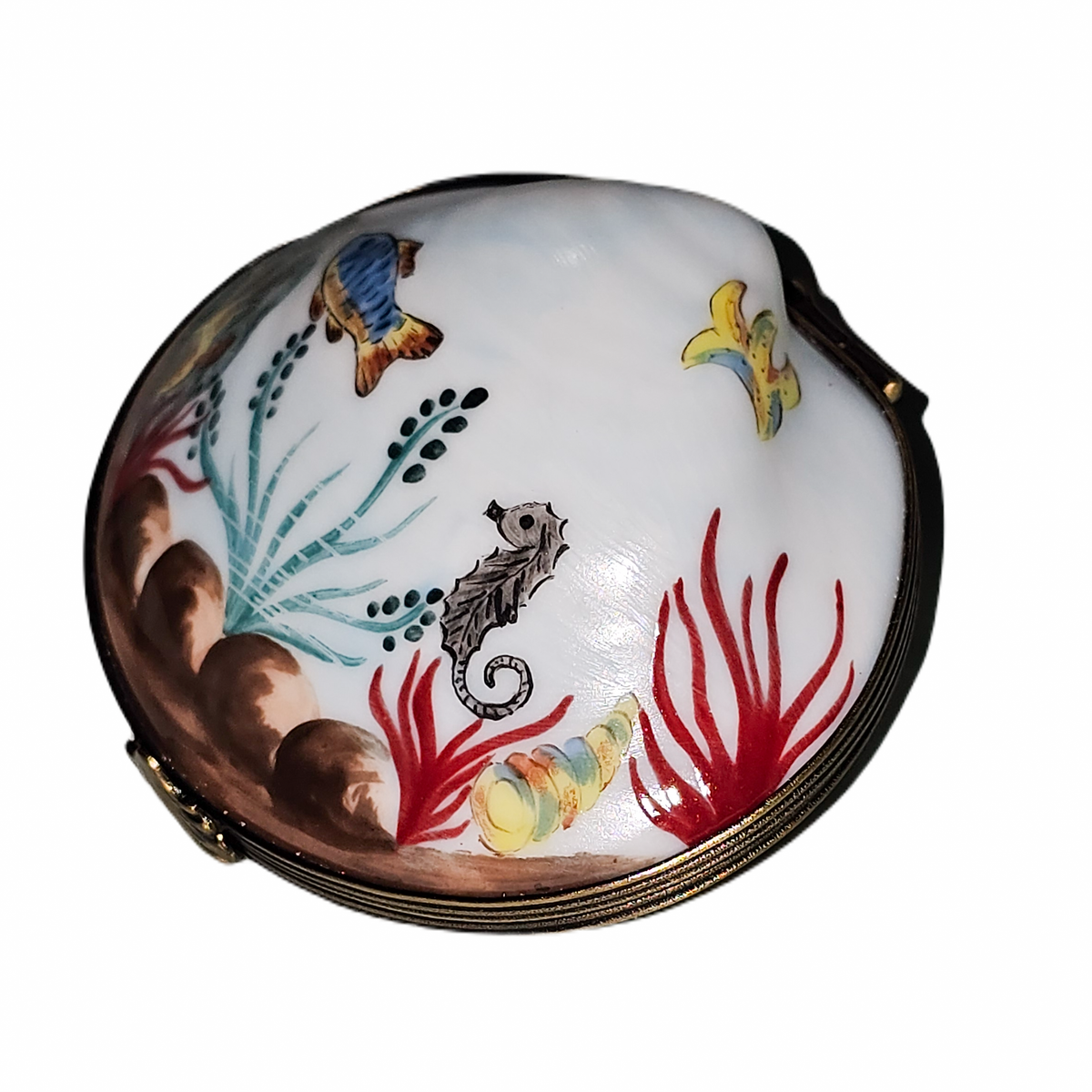 Oyster w Ocean Scene Painted Box, view 3
