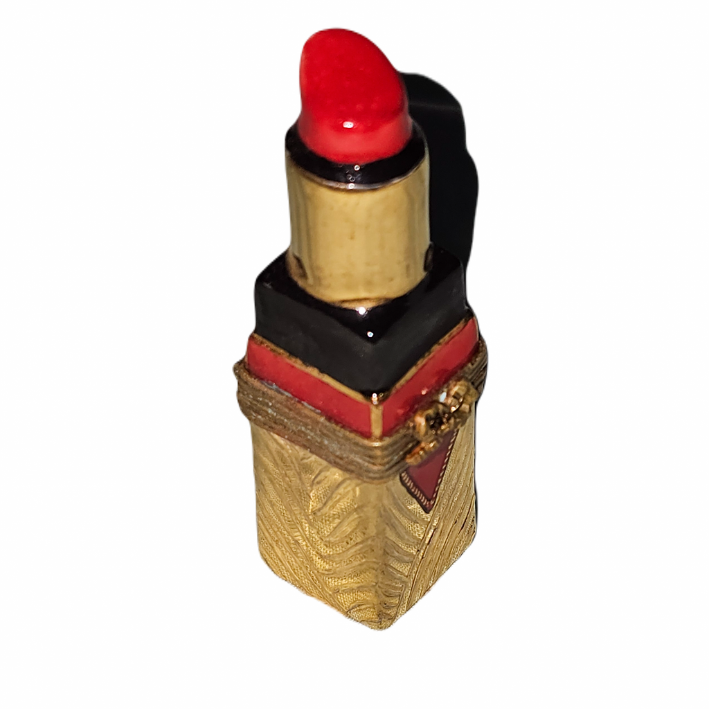 Red Lipstick w Gold Glamorous Limoges Box for Collectors, view 3