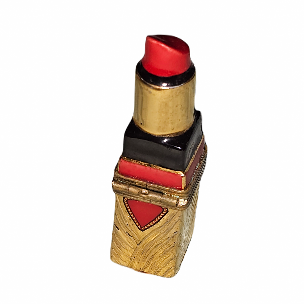 Red Lipstick w Gold Glamorous Limoges Box for Collectors, view 4