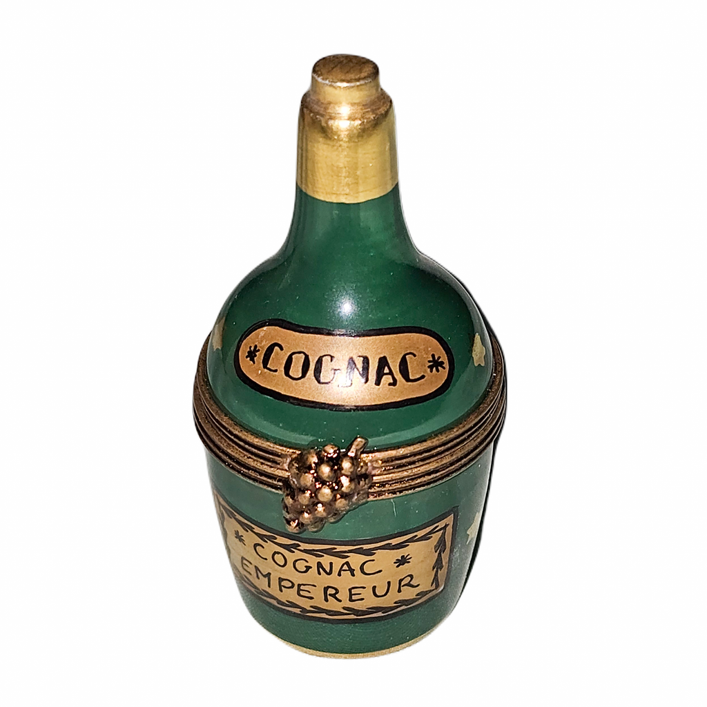Cognac Liqueur Limoges Box for Collectors, a hand-painted Limoges porcelain gift