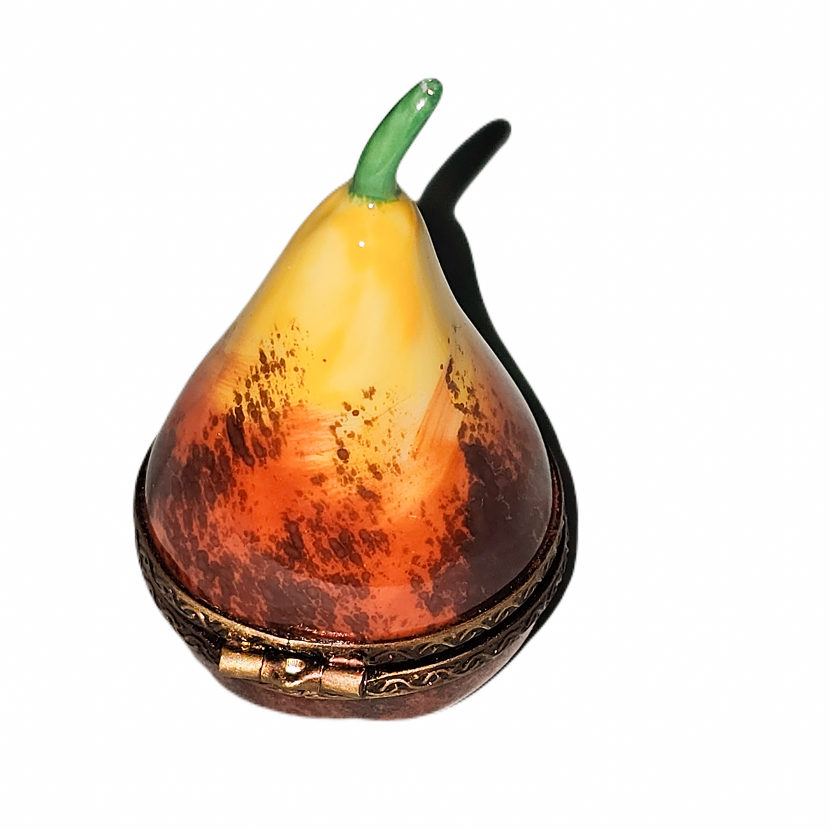 Pear w Stem Limoges Box for Collectors, view 3