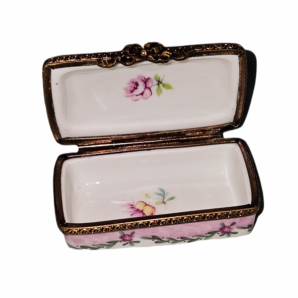 Light Pink Roses Flat Rectangle Box, view 2