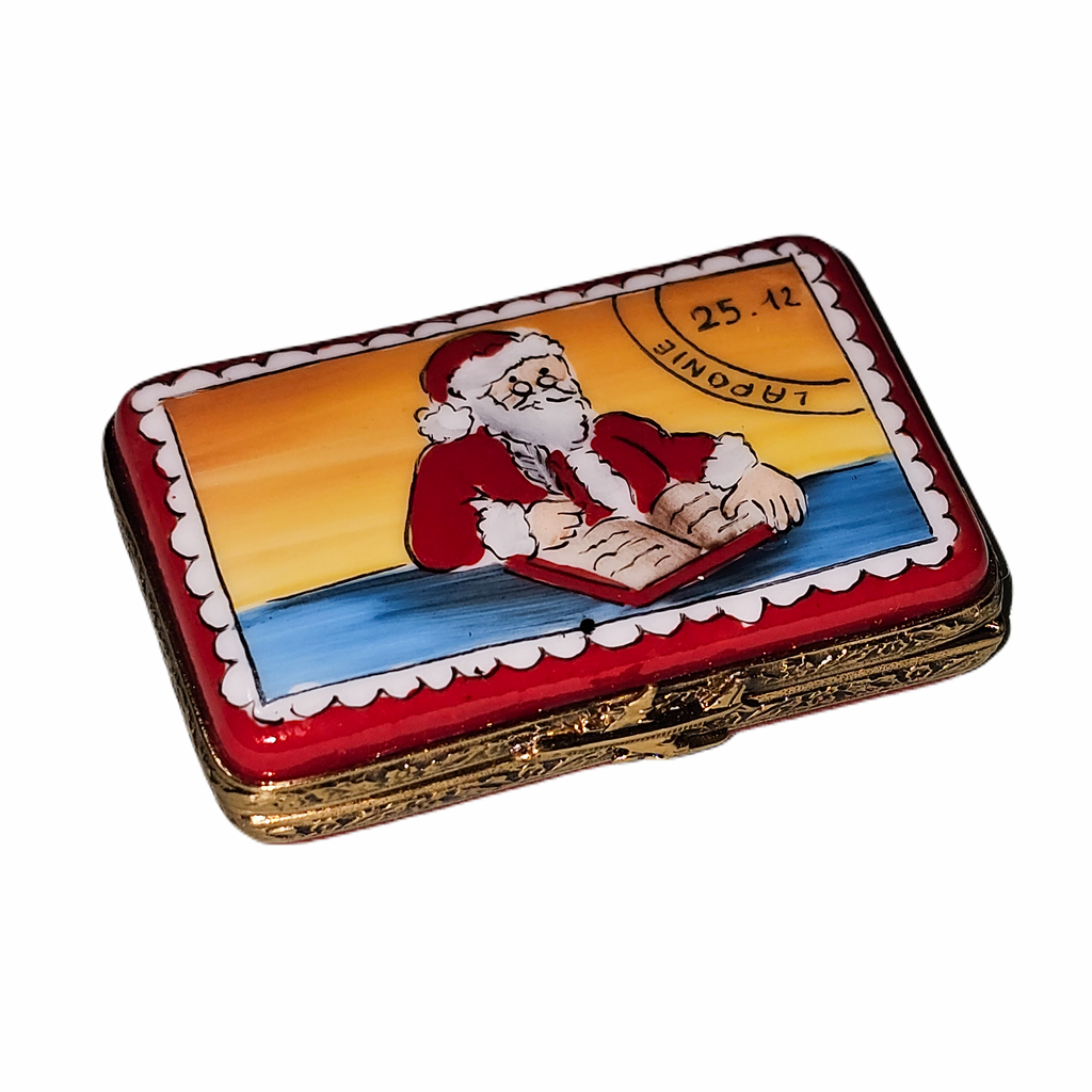 Letter to Santa Box for Holiday Cheer, a hand-painted Limoges porcelain gift