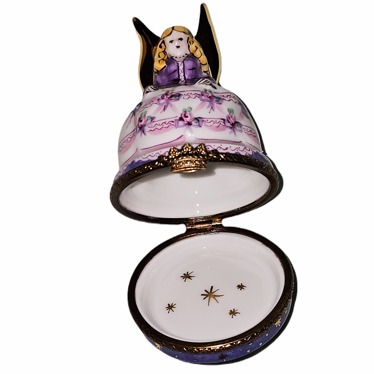 Pink Purple Angel Limoges Box, view 2