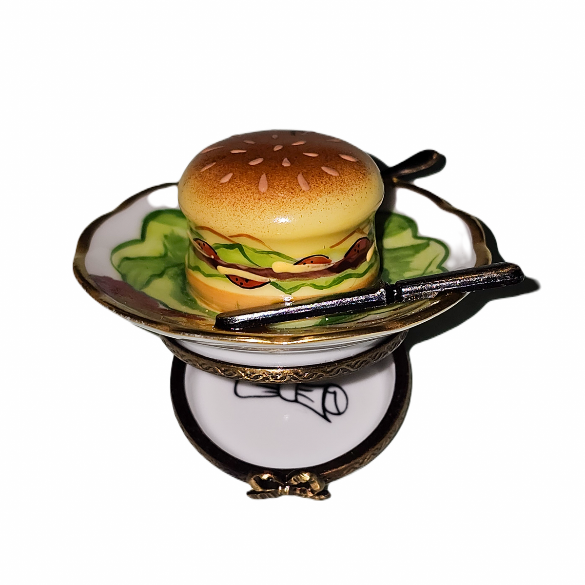Cheeseburger on Plate Delight for Food Lovers Gift, view 2