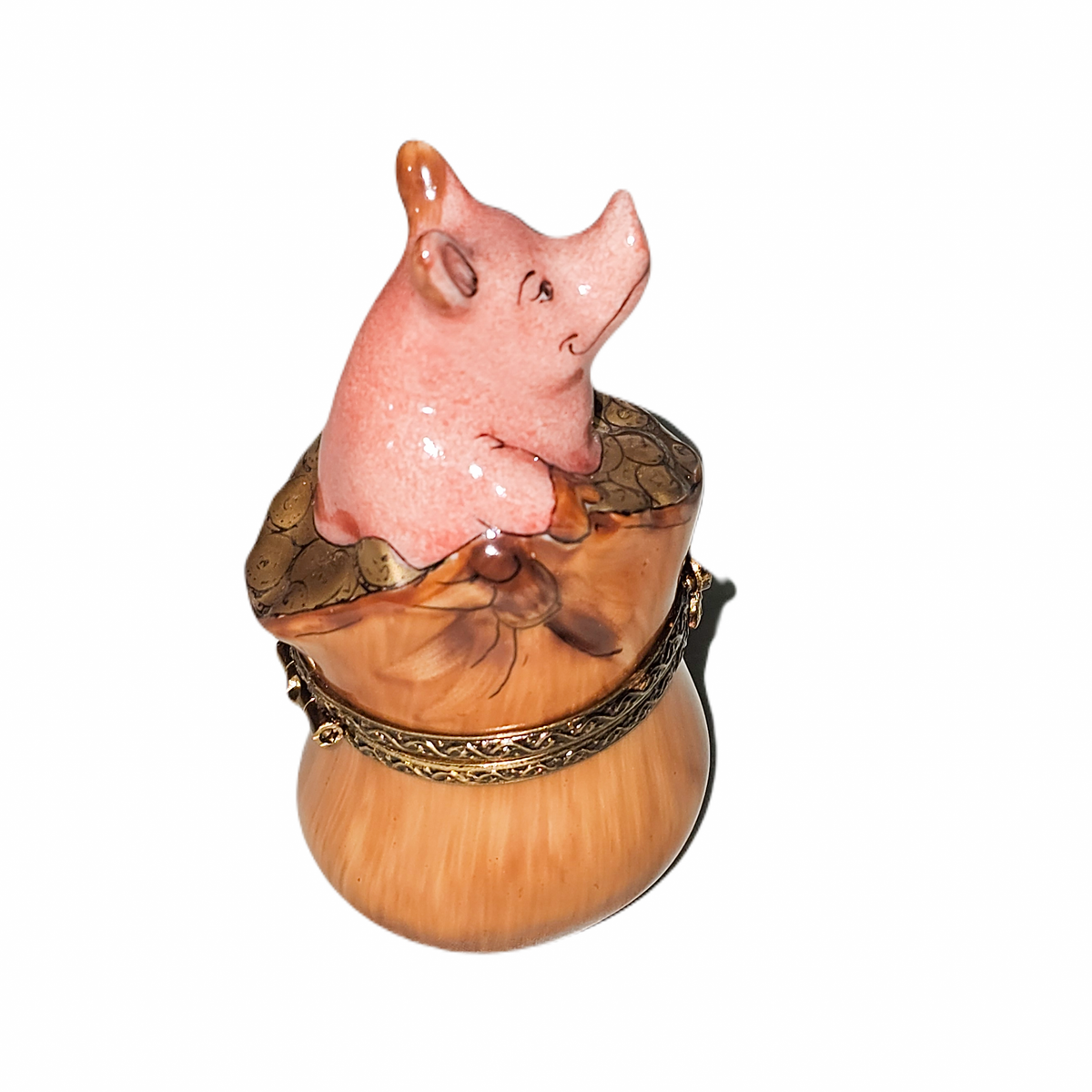 Pig in Barrel Limoges Box for Collectors, view 3