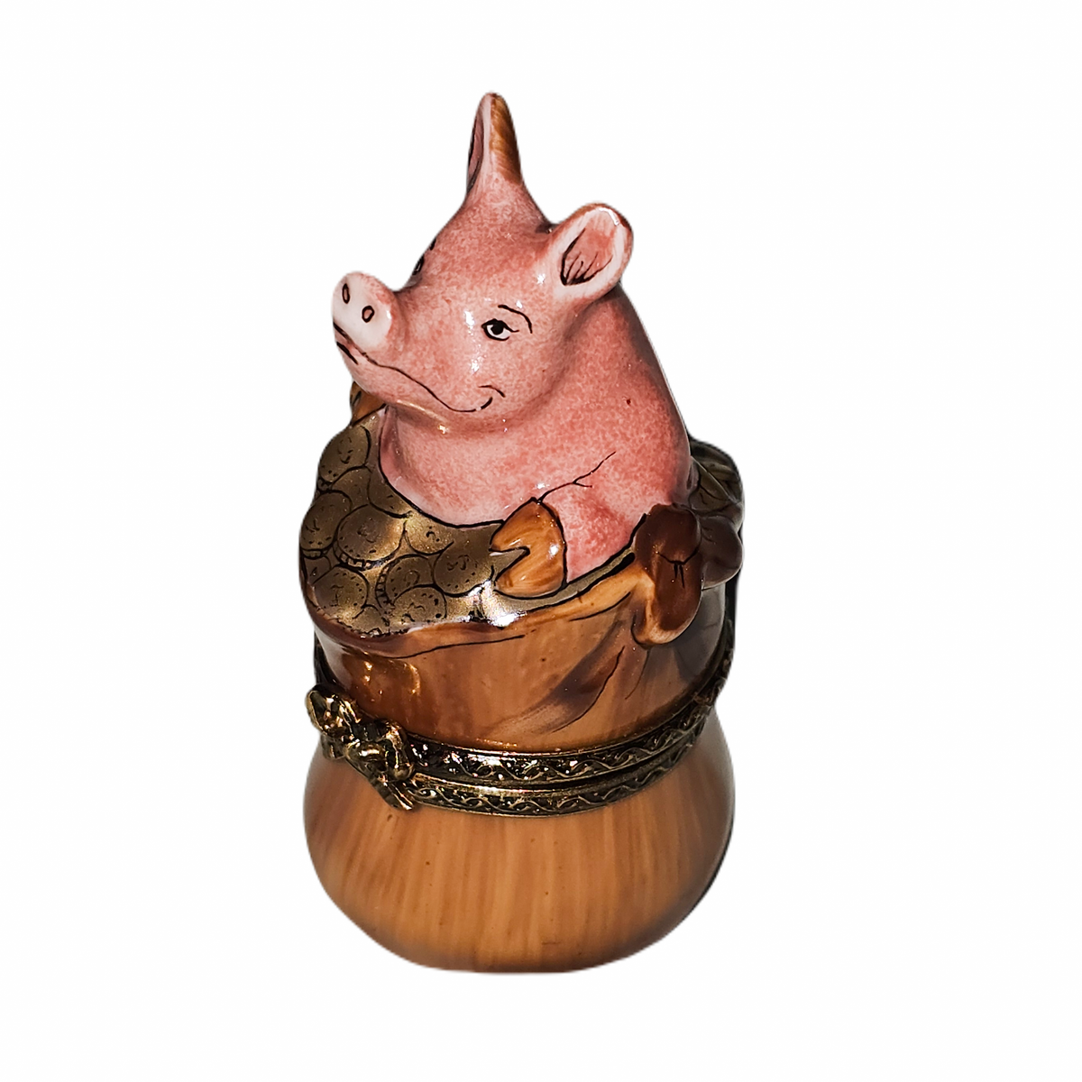 Pig in Barrel Limoges Box for Collectors, view 5