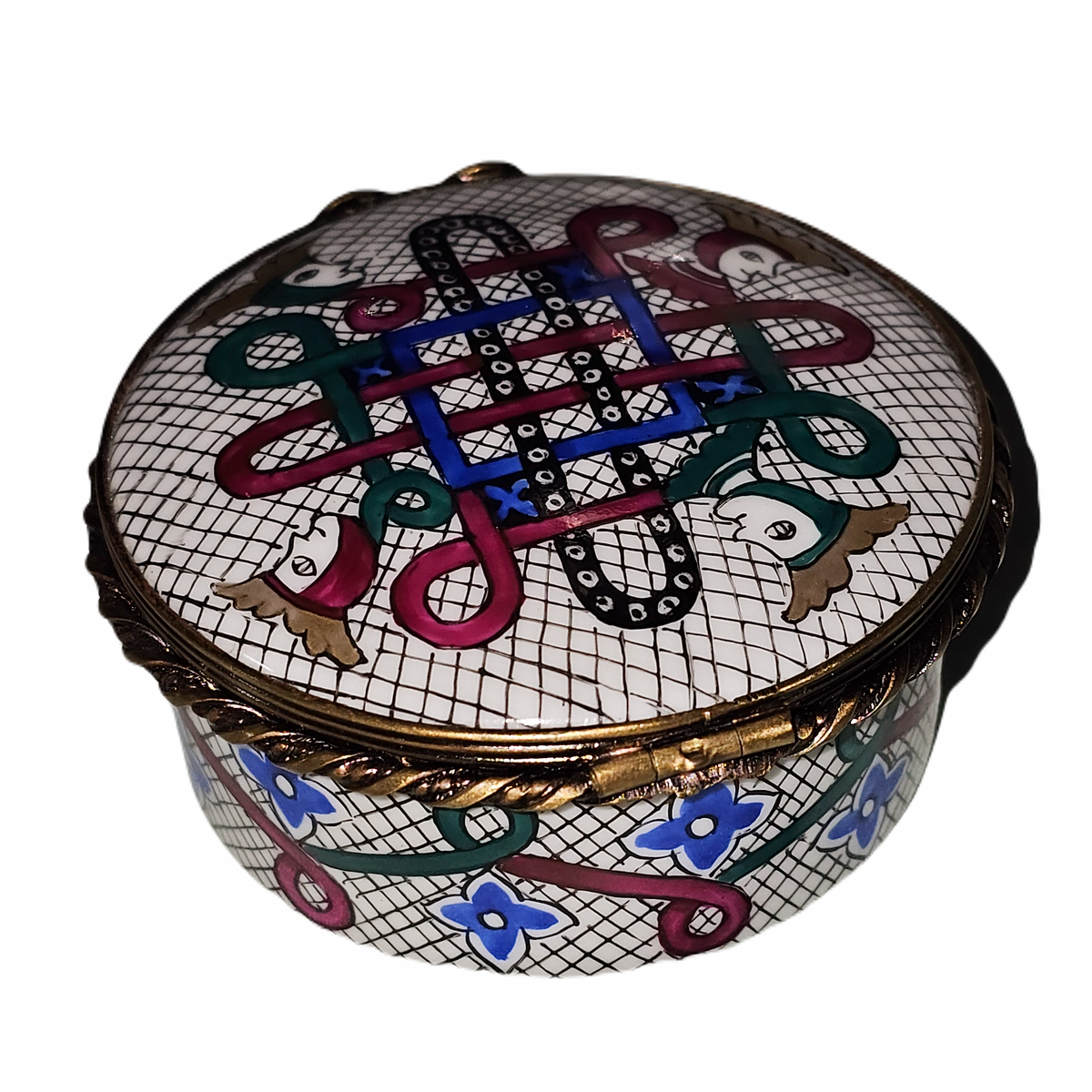 Joker Round Design Limoges Box, view 3
