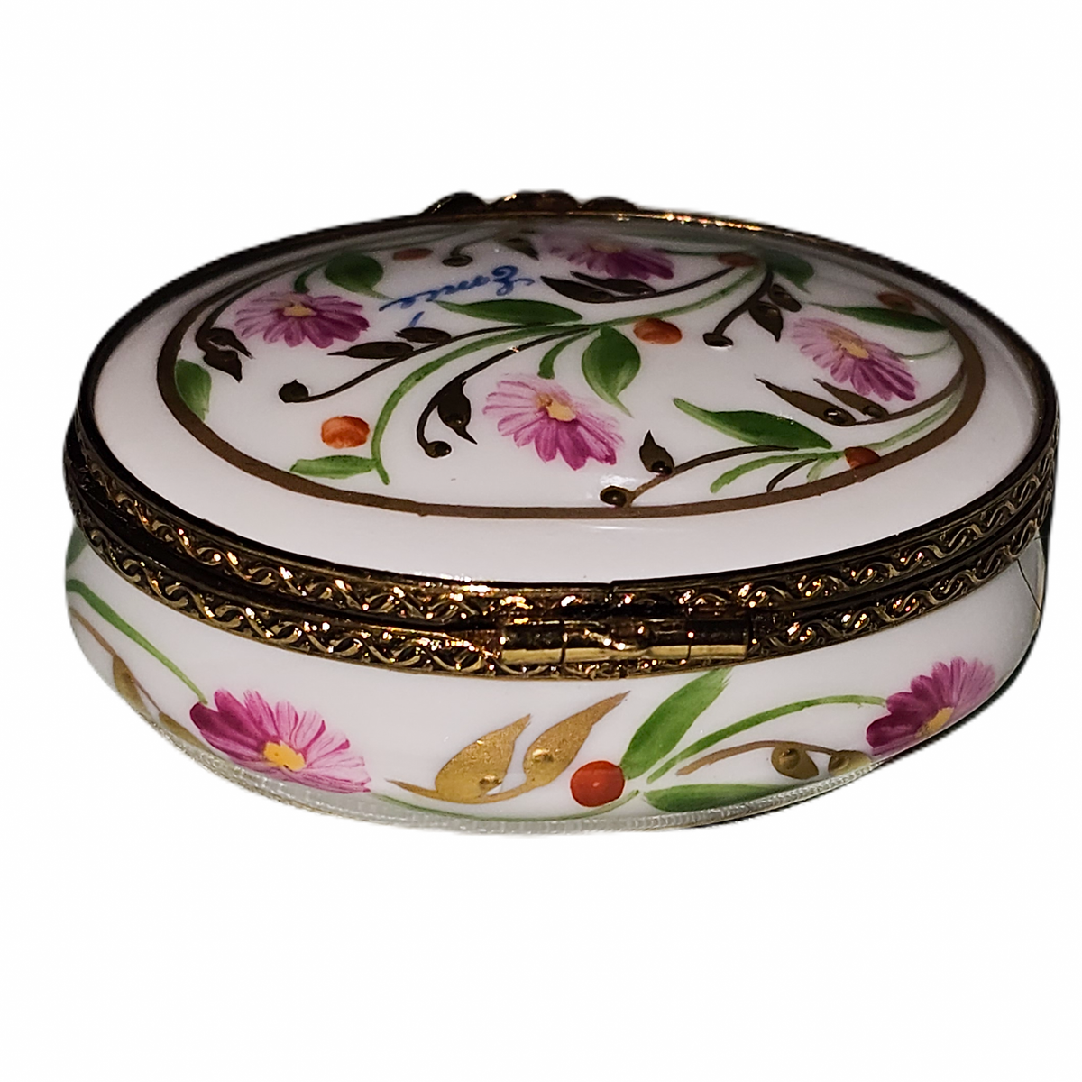 Madame Pompadour Pink Flowers Small Oval, view 4