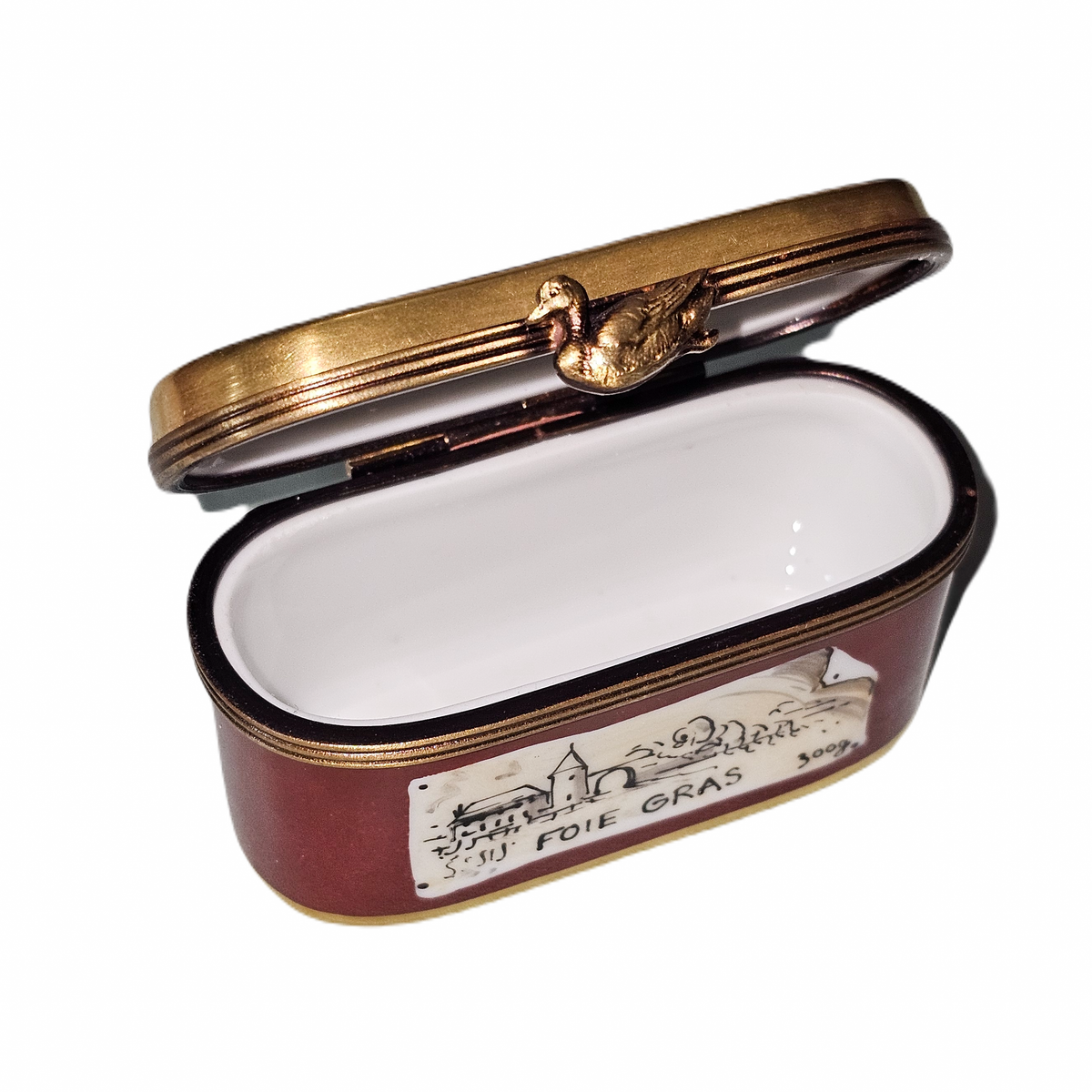 Can of Foie Gras French Delicacy Limoges Box, view 2
