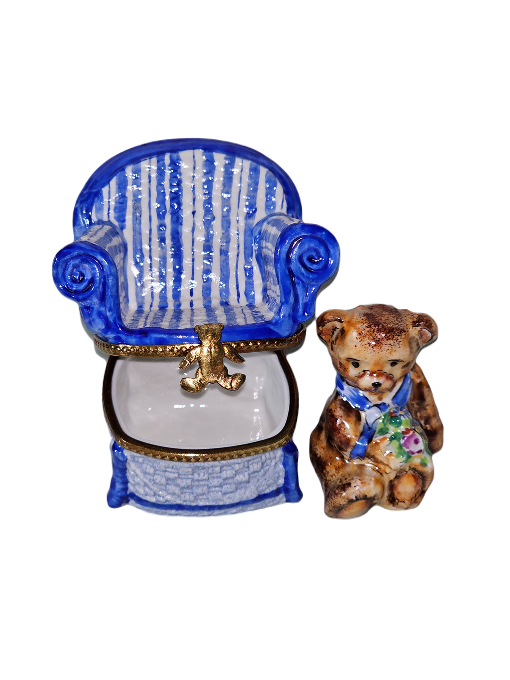 Removable Teddy Bear in Blue Shair, view 3