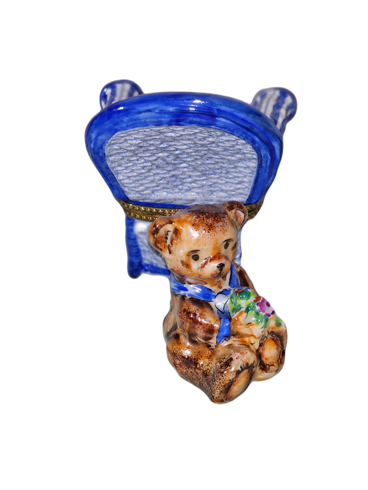 Removable Teddy Bear in Blue Shair, view 2