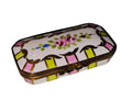 Handpainted Porcelain Pink Green Flowers Rectangular Box, a hand-painted Limoges porcelain gift