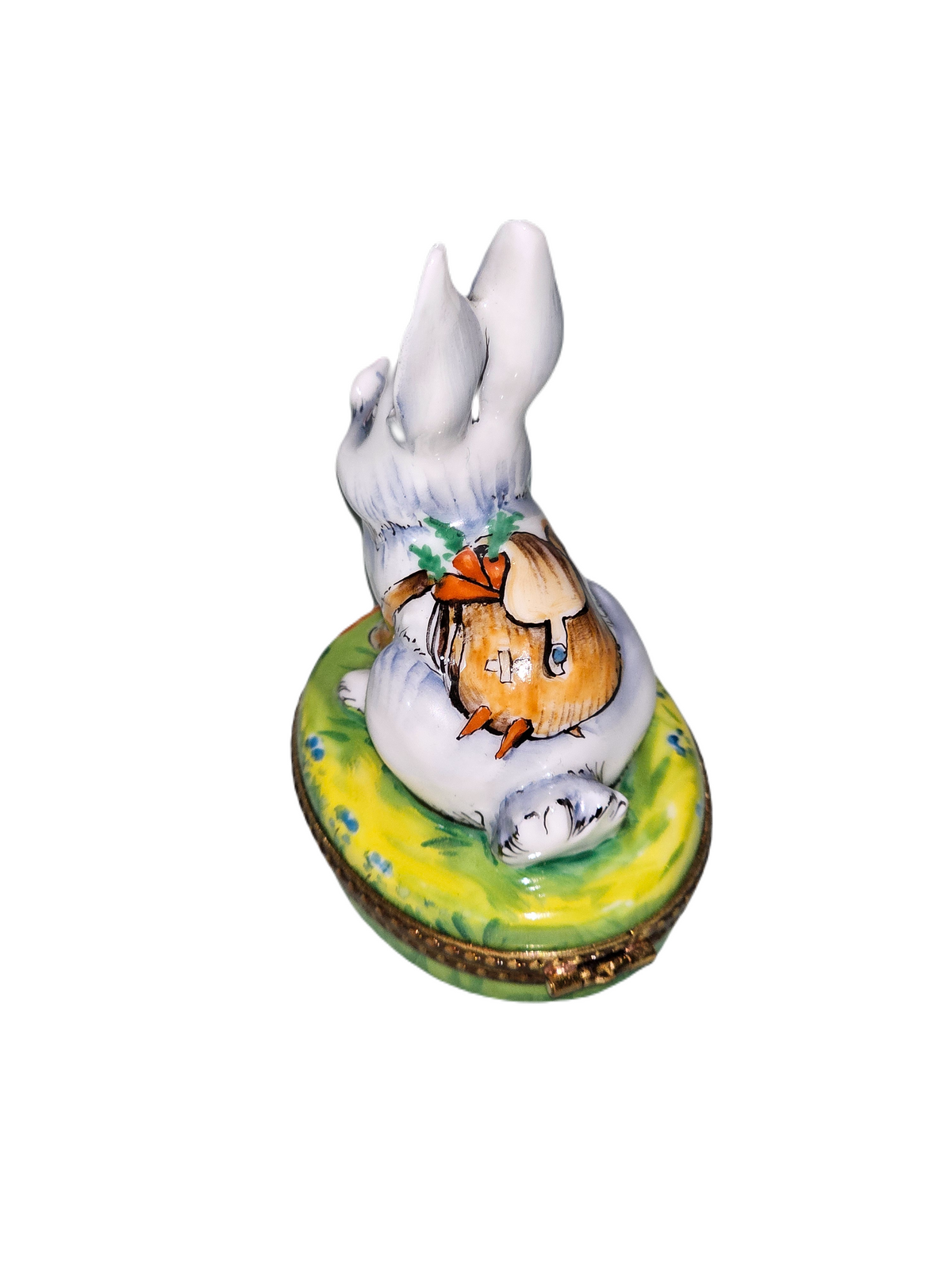 White Rabbit w Backpack Limoges Box, view 4