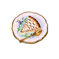 Apple Pie on Plate Limoges Box Gift, a hand-painted Limoges porcelain gift